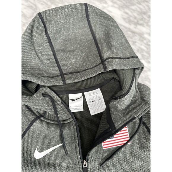 New Nike Pro Elite Team USA Woven Jacket/Hoodie CT4038-001 Grey Men's Small - Picture 7 of 9